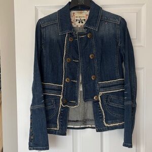 BCBGirls Dark Blue Jean Jacket with Button Detail